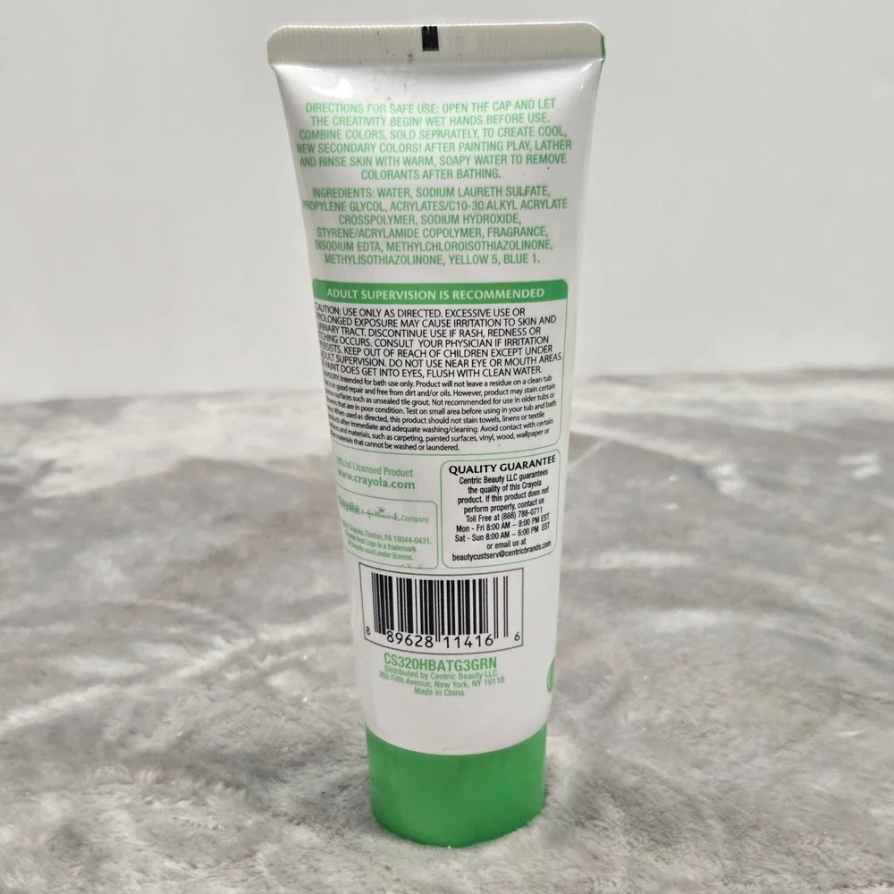 Crayola Bathtub Finger Paint Soap Screamin Green 3oz Kids Bath Toy New Sealed‎